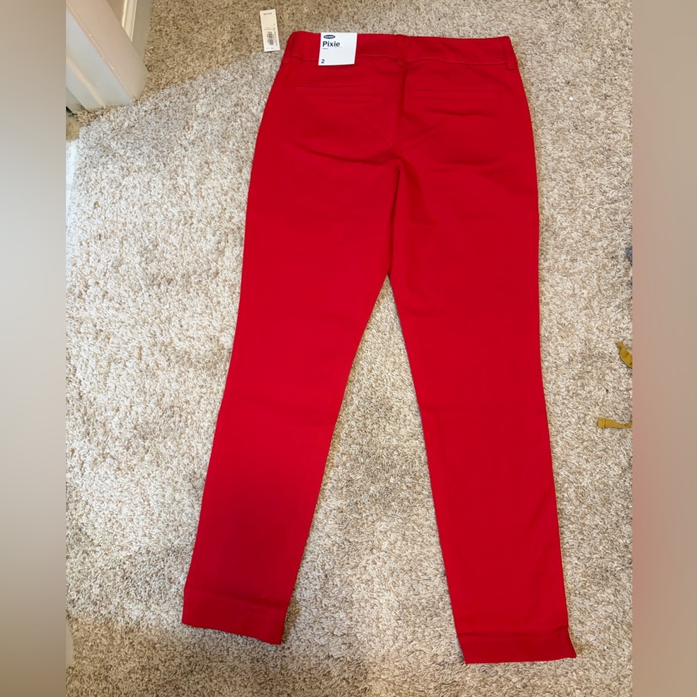 Old Navy Vivid Red Ankle Pants